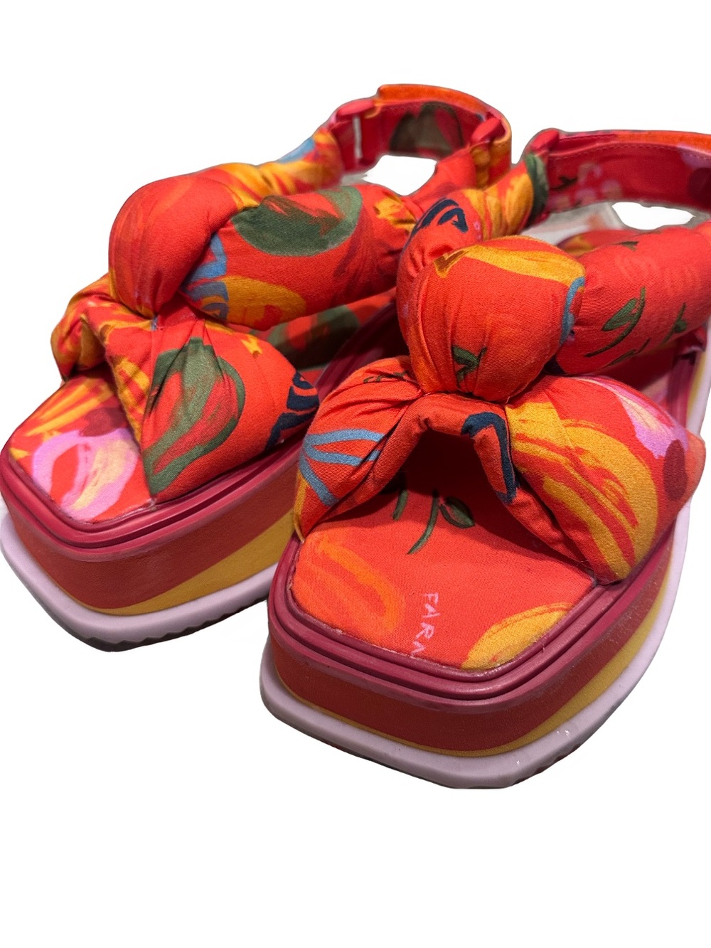 FARM Rio Fruit Scarf Platform Sandals Size 5 - Picture 3 of 9